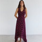 La Fabulosa Burgundy Dots