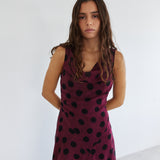 La Fabulosa Burgundy Dots
