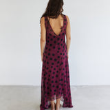La Fabulosa Burgundy Dots